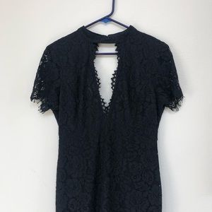 Mahina Black Lace Maxi Dress